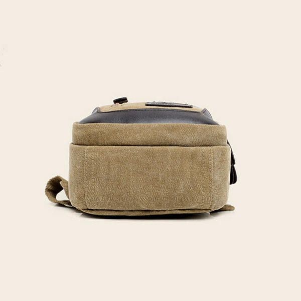 Herr Dam Retro Canvas Messenger Bag Axelväska Bröstpaket