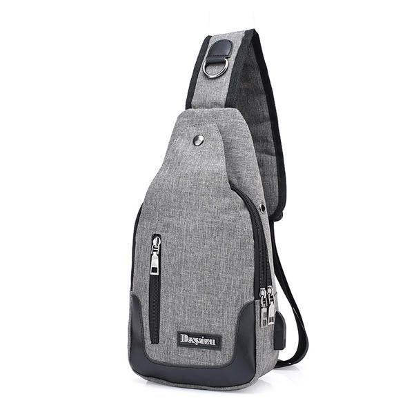 Herr Dam Usb Port Casual Outdoor Chest Bag Crossbody Bag