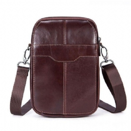 Herr Damer I Äkta Läder Casual Business Vintage Crossbody-väska