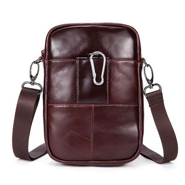 Herr Damer I Äkta Läder Casual Business Vintage Crossbody-väska