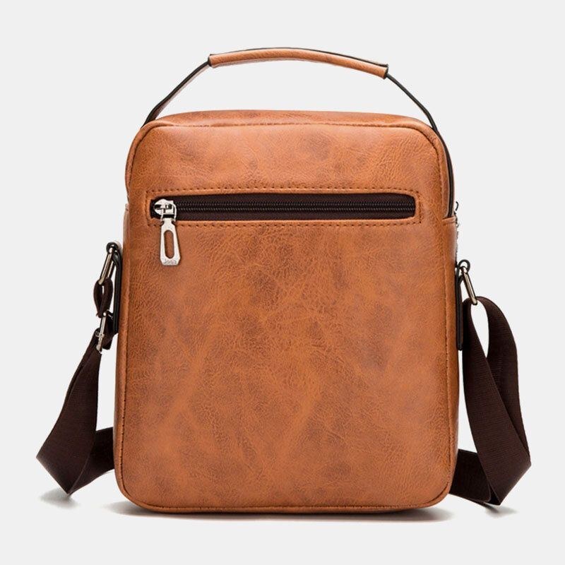 Herr Flerfickor Vattentät Slitbeständig Crossbody-väska Retro Axelväska Med Stor Kapacitet Handväska