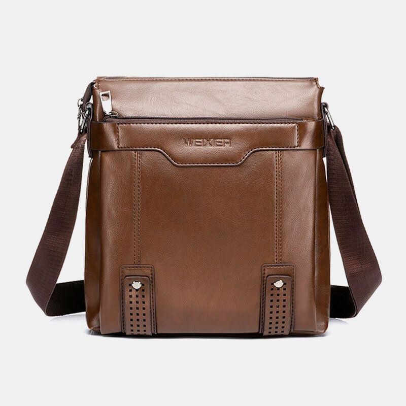 Herr Large Capacity Crossbody-väskor Med Flera Fickor Casual Slitstark 6.5 Tums Telefonväska Messenger Bag Axelväska