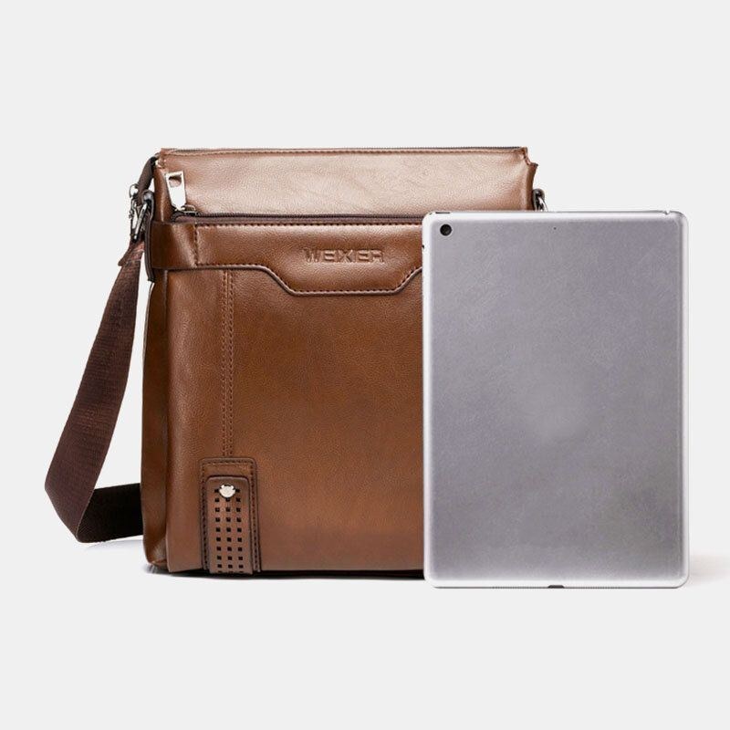 Herr Large Capacity Crossbody-väskor Med Flera Fickor Casual Slitstark 6.5 Tums Telefonväska Messenger Bag Axelväska