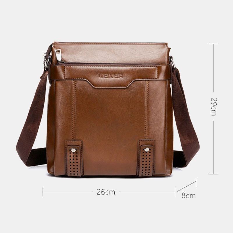 Herr Large Capacity Crossbody-väskor Med Flera Fickor Casual Slitstark 6.5 Tums Telefonväska Messenger Bag Axelväska