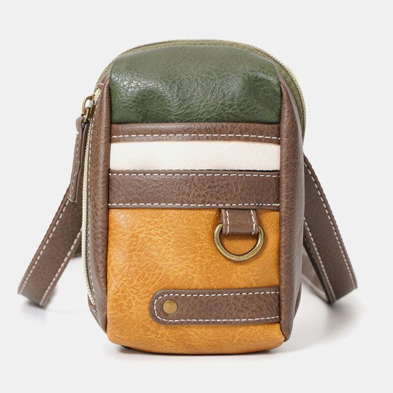 Herr Minisömmar Färg Casual Crossbody-väskor Avtagbar Axelrem All-match 6.5 Tums Telefonväska