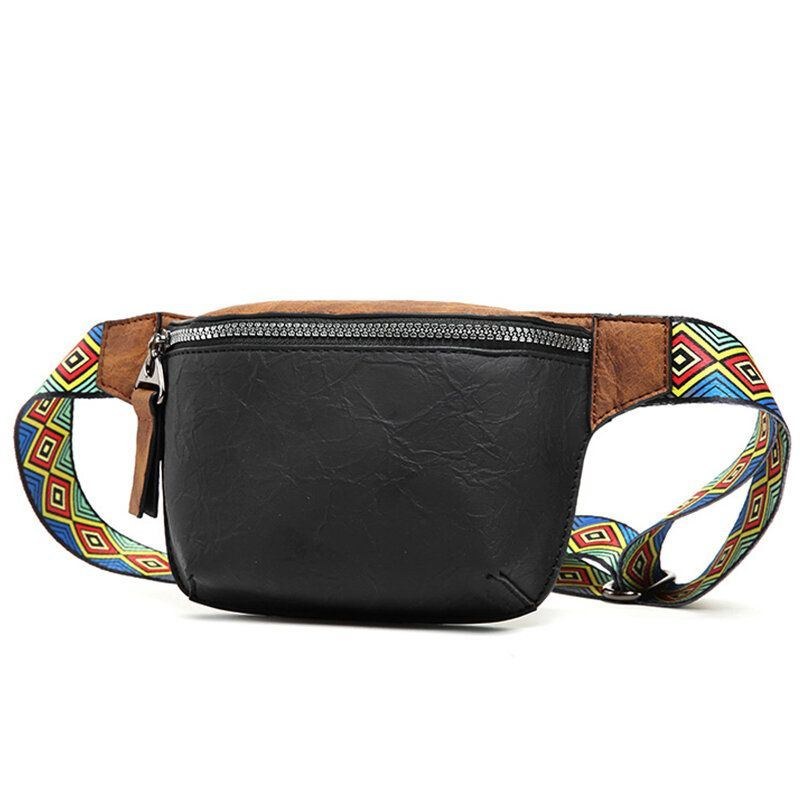 Herr Mode Casual Telefonväska Etnisk Rem Hip-hop Chest Crossbody Bag