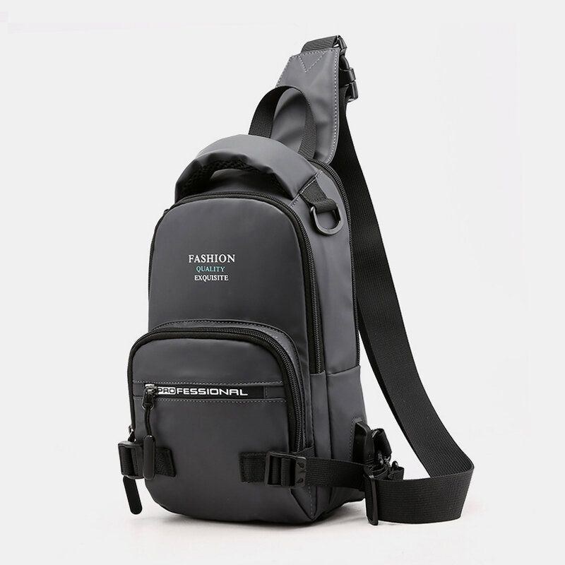 Herr Mode Lättvikt Multifunktionell Crossbody-väska Axelväska Bröstväska Ryggsäck Med Usb-laddningsport