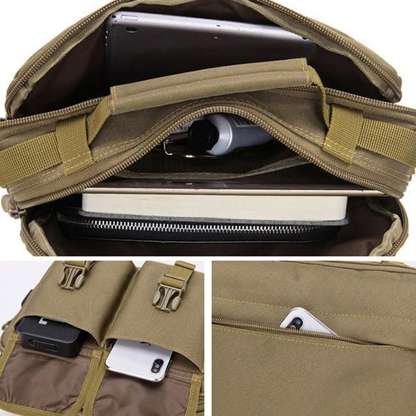 Herr Ny Canvas Tactical Camo Casual Crossbody-väska