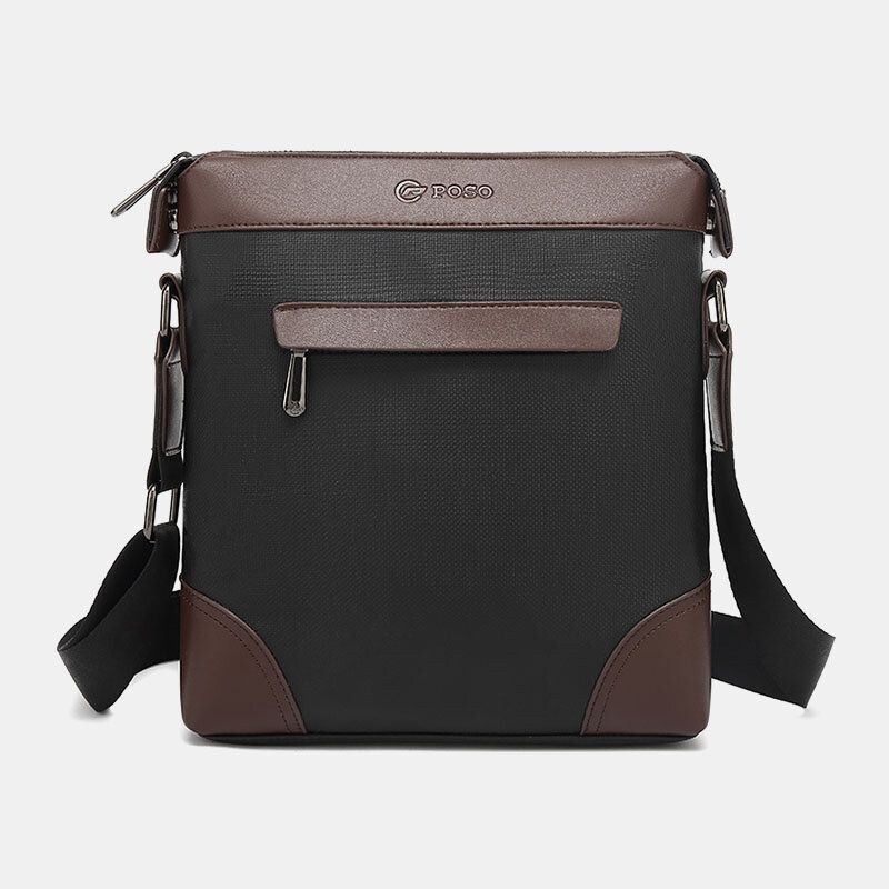 Herr Nylon Casual Patchwork Vattentät Slitstark Crossbody-väska