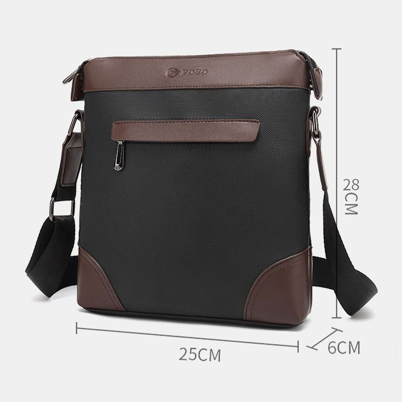 Herr Nylon Casual Patchwork Vattentät Slitstark Crossbody-väska