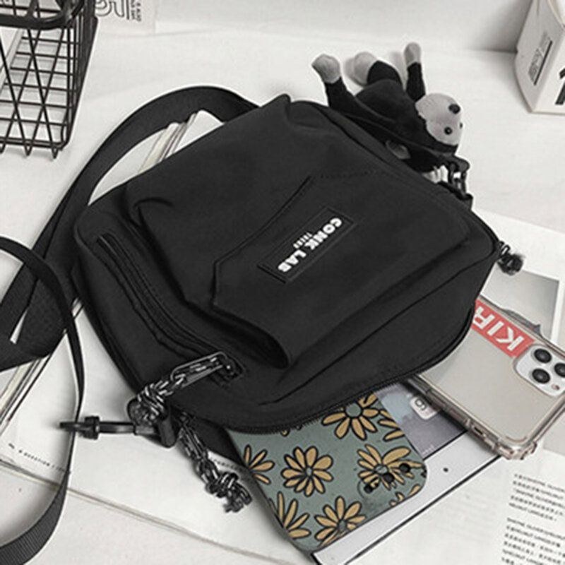 Herr Nylon Hip-hop Andningsbar All-match Crossbody Bag Axelväska