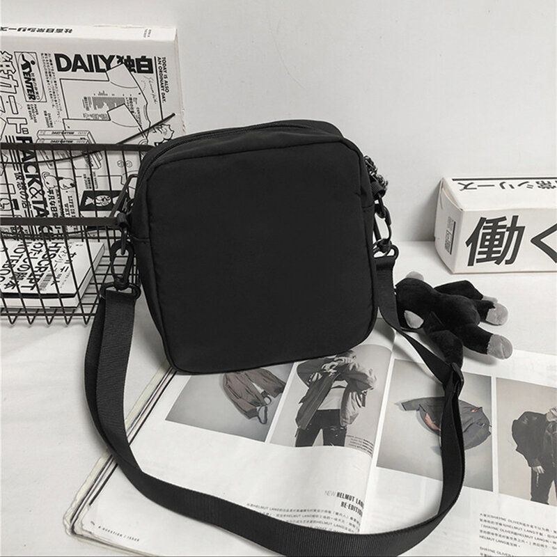 Herr Nylon Hip-hop Andningsbar All-match Crossbody Bag Axelväska