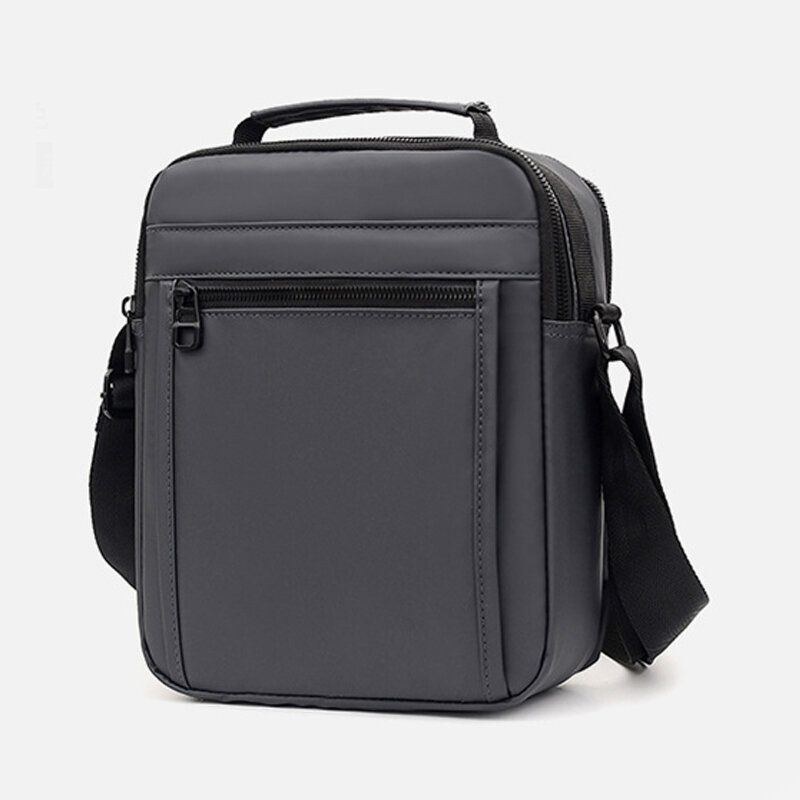 Herr Nylon Lättvikt Casual Outdoor Travel Multi-carry Axelväska Crossbody Bag