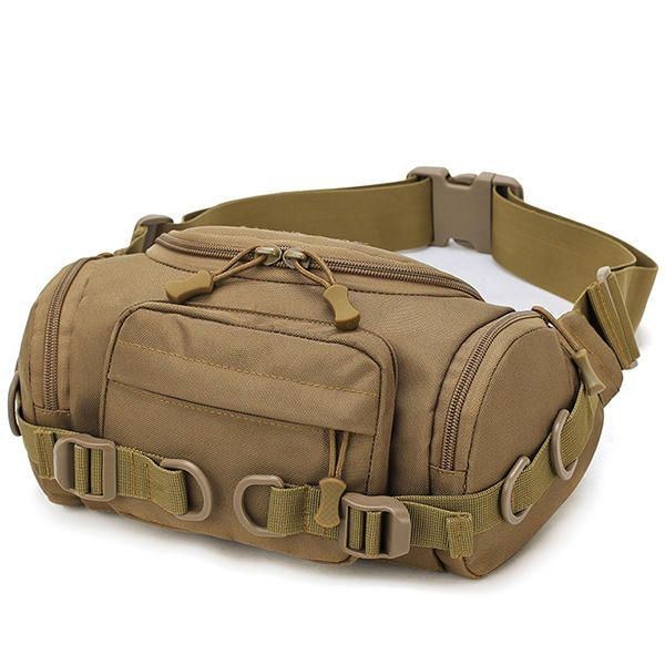 Herr Nylon Utomhus Vattentät Tactical Sling Bag Bröstväska Midjeväska Crossbody Bag