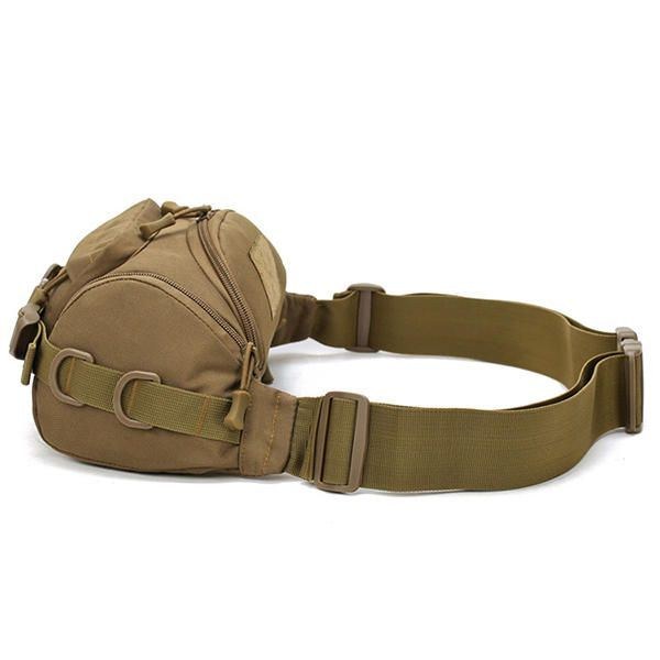 Herr Nylon Utomhus Vattentät Tactical Sling Bag Bröstväska Midjeväska Crossbody Bag