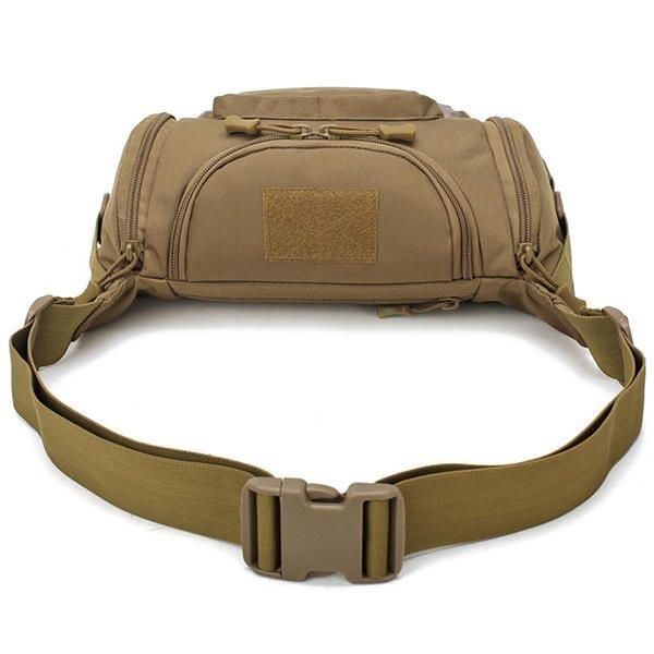 Herr Nylon Utomhus Vattentät Tactical Sling Bag Bröstväska Midjeväska Crossbody Bag