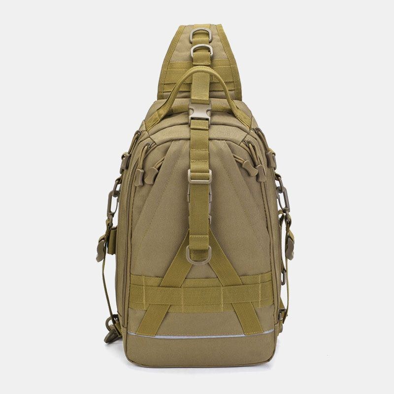 Herr Oxford Camo Multifunktion Vattentät Utomhussport Ridning Taktisk Axelväska Crossbody-väska Bröstväska