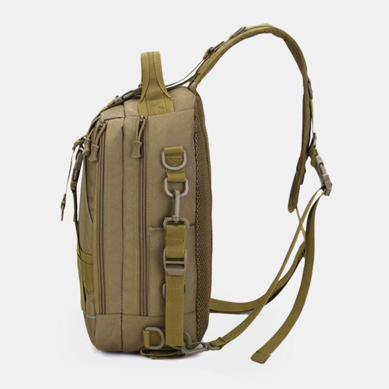 Herr Oxford Camo Multifunktion Vattentät Utomhussport Ridning Taktisk Axelväska Crossbody-väska Bröstväska