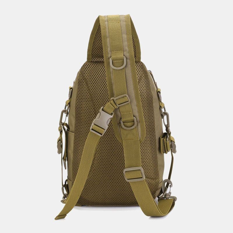 Herr Oxford Camo Multifunktion Vattentät Utomhussport Ridning Taktisk Axelväska Crossbody-väska Bröstväska