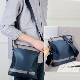 Herr Oxford Waterproof Patchwork Business Crossbody Bag Axelväska