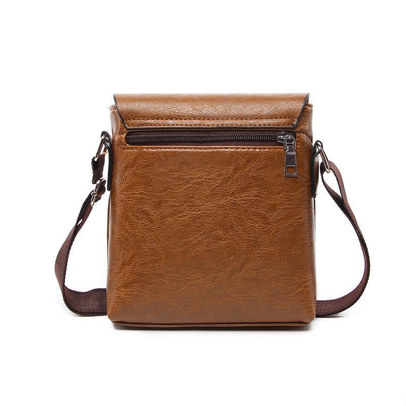 Herr Pu Läder Fritid Crossbody Bag Axelväska