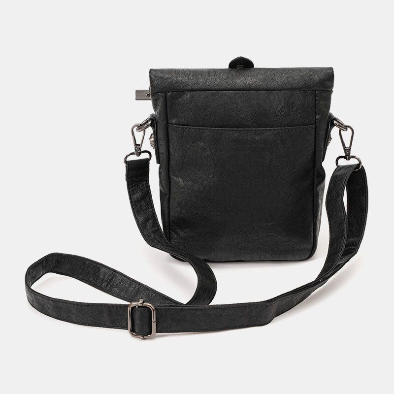 Herr Pu Läder Vintage 6.3 Tums Telefonväska Small Crossbody-väskor Axelväska