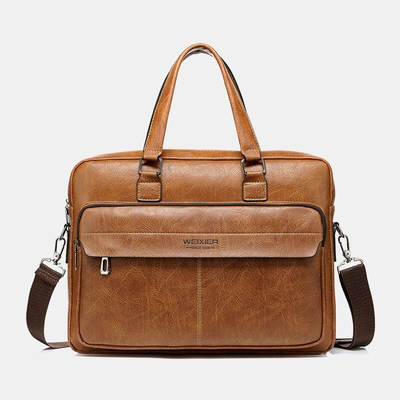 Herr Stor Kapacitet Vintage 13 Tums Datorväska Messenger Bag Crossbody-väskor Axelväska Portfölj