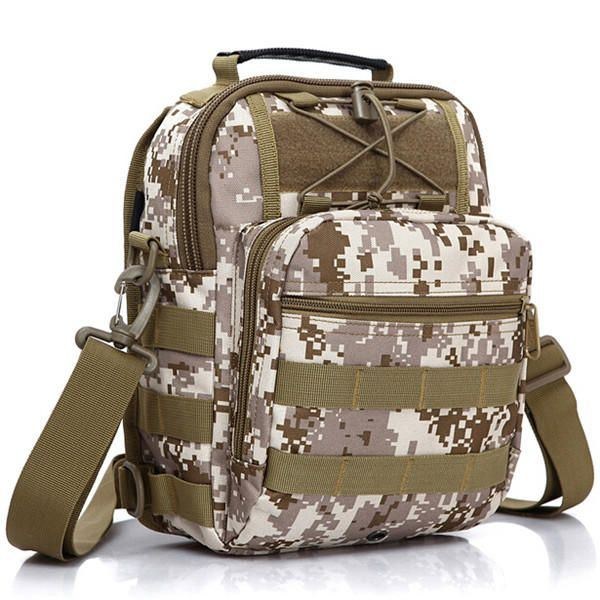 Herr Tactical Camping Outdoor Sport Bröstpaket Crossbody Axelväska