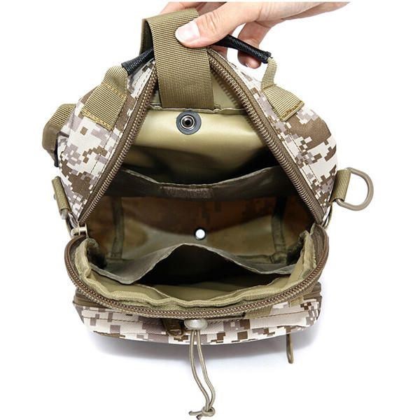 Herr Tactical Camping Outdoor Sport Bröstpaket Crossbody Axelväska