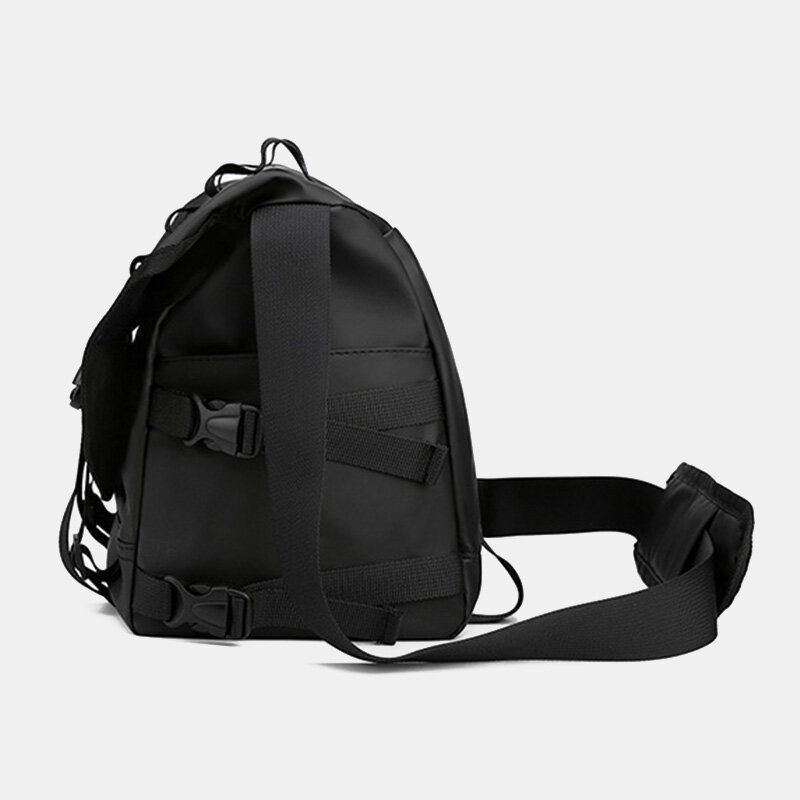 Herr Unisex Nylon Justerbar Axelrem Flerfickor Crossbody-väskor Casual Back Anti-stöld Pocket Messenger Bag Axelväska