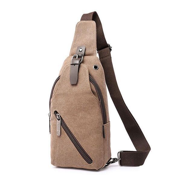 Man Canvas Sling Bag Outdoor Sport Casual Chest Pack Crossbody Swagger Bag