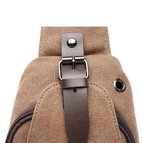 Man Canvas Sling Bag Outdoor Sport Casual Chest Pack Crossbody Swagger Bag