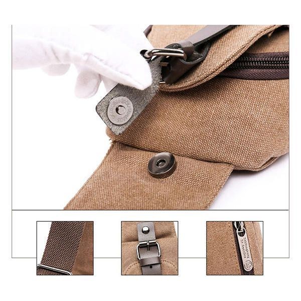 Man Canvas Sling Bag Outdoor Sport Casual Chest Pack Crossbody Swagger Bag