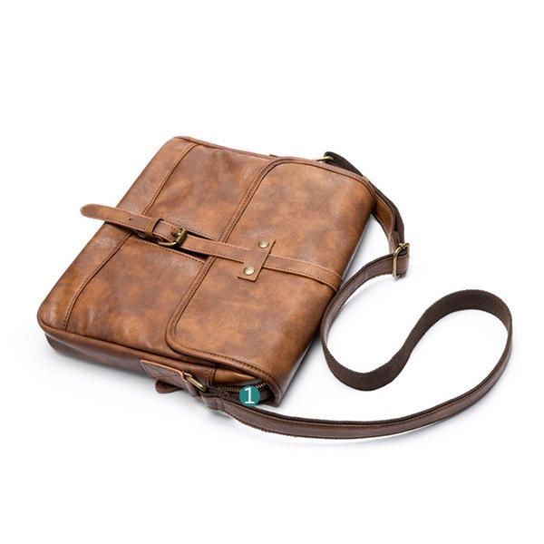 Minimalistisk Retro Casual Messenger Crossbody-väska För Män