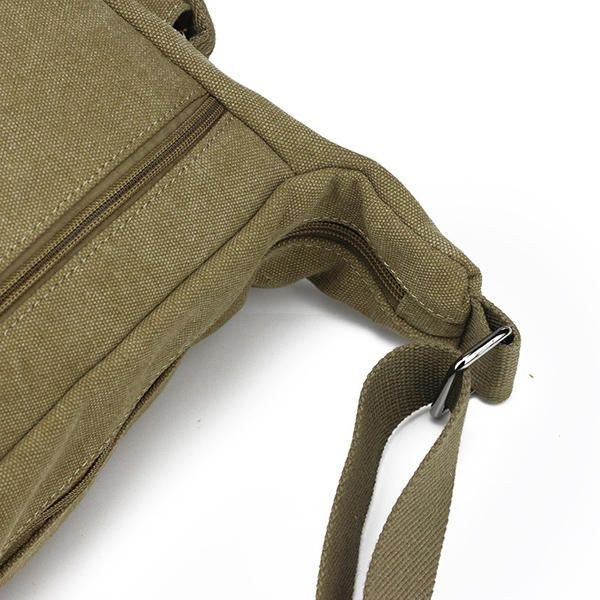 Stor Kapacitet Män Casual Canvas Shoulder Messenger Bag Rese Crossbody Bag