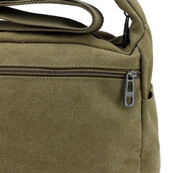 Stor Kapacitet Män Casual Canvas Shoulder Messenger Bag Rese Crossbody Bag