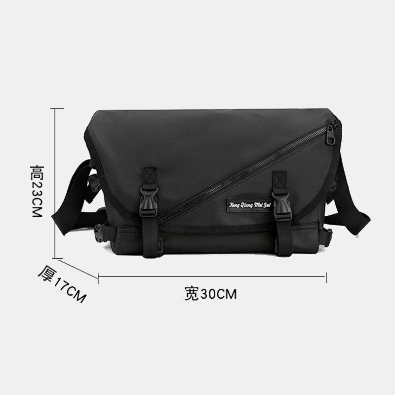 Unisex Herr Med Stor Kapacitet Rygg Stöldskyddsficka Crossbody-väskor Minimalistiskt Spänne Nylon Messenger Bag Axelväska