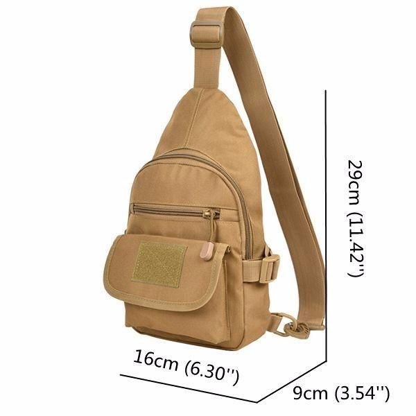 Vattentät Nylon Crossbody Bag Outdoor Axelväska Casual Bröstväska För Herr