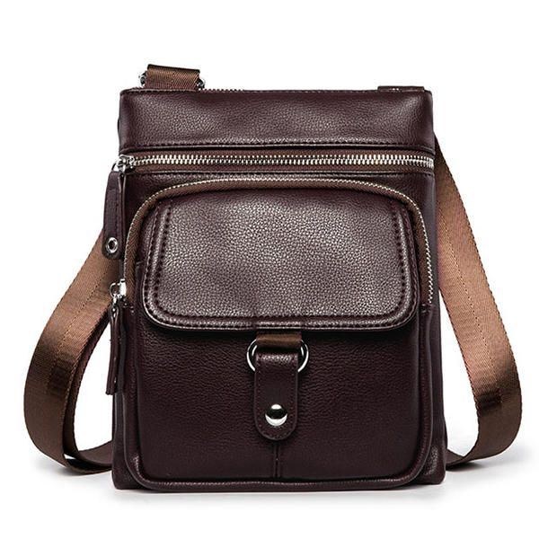 Vintage Business Casual Multifunktionell Crossbody-väska För Män