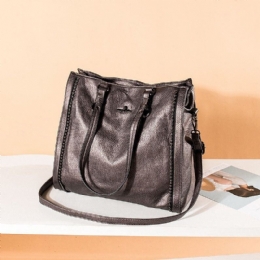 Angel Kiss Kvinnor Pu Läder Vintage Stor Kapacitet 13.3 Tum Laptopväska Multi-carry Crossbody-väska Axelväska Tote