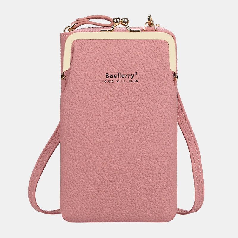 Baellerry Dam Lychee-mönster 6 Kortplatser 6.5 Tums Telefonväska Crossbody-väska