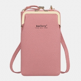 Baellerry Dam Lychee-mönster 6 Kortplatser 6.5 Tums Telefonväska Crossbody-väska