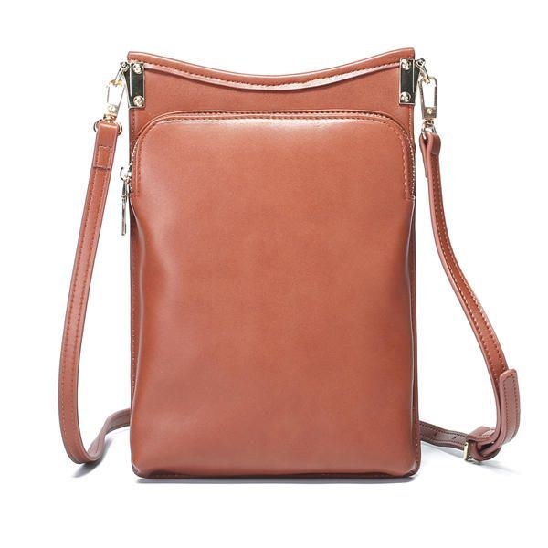 Bohemisk Stil Retro Canvas Blommönster Kvinnor Telefonväska Axelväska Crossbody Väska