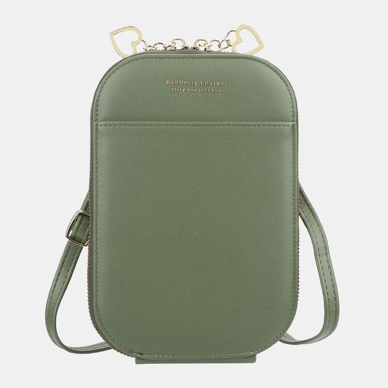 Dam 4 Kortplatser 6.5 Tums Telefonväska Oval Väska Crossbody Väska