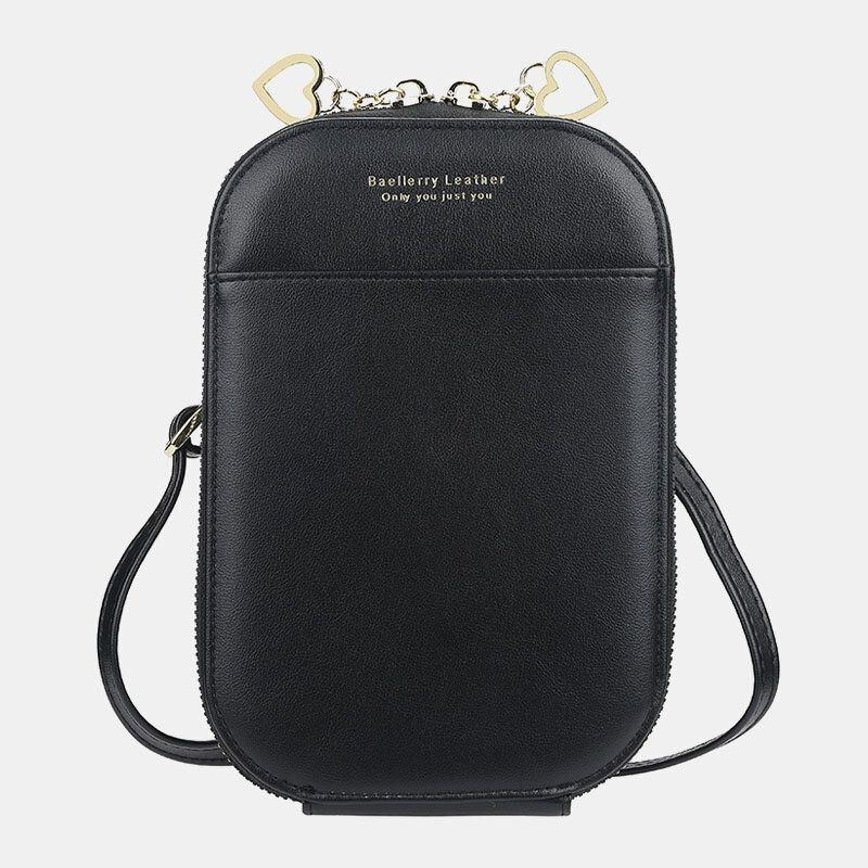 Dam 4 Kortplatser 6.5 Tums Telefonväska Oval Väska Crossbody Väska