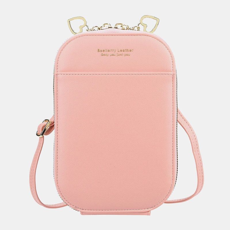 Dam 4 Kortplatser 6.5 Tums Telefonväska Oval Väska Crossbody Väska