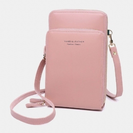 Dam 5-kortsplatser Telefonväska Solida Crossbody-väskor