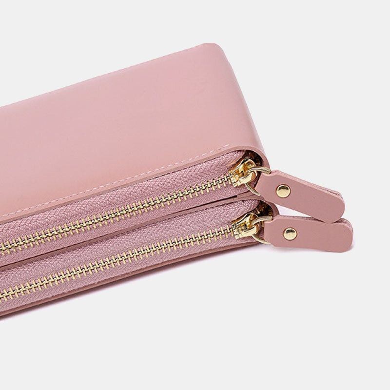 Dam 5-kortsplatser Telefonväska Solida Crossbody-väskor