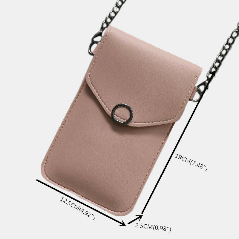 Dam 6.3 Tums Pekskärmskedja Casual Telefonväska Crossbody-väska Axelväska