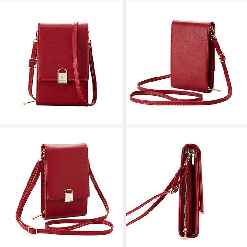 Dam 6.3 Tums Telefon Solid Crossbody-väska Telefonväska